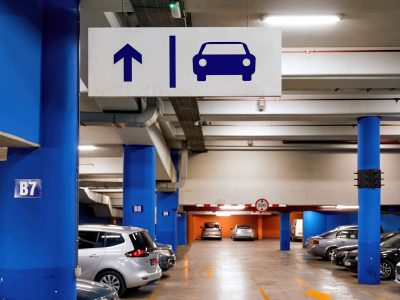 Parking full of cars in Nicosia, Cyprus